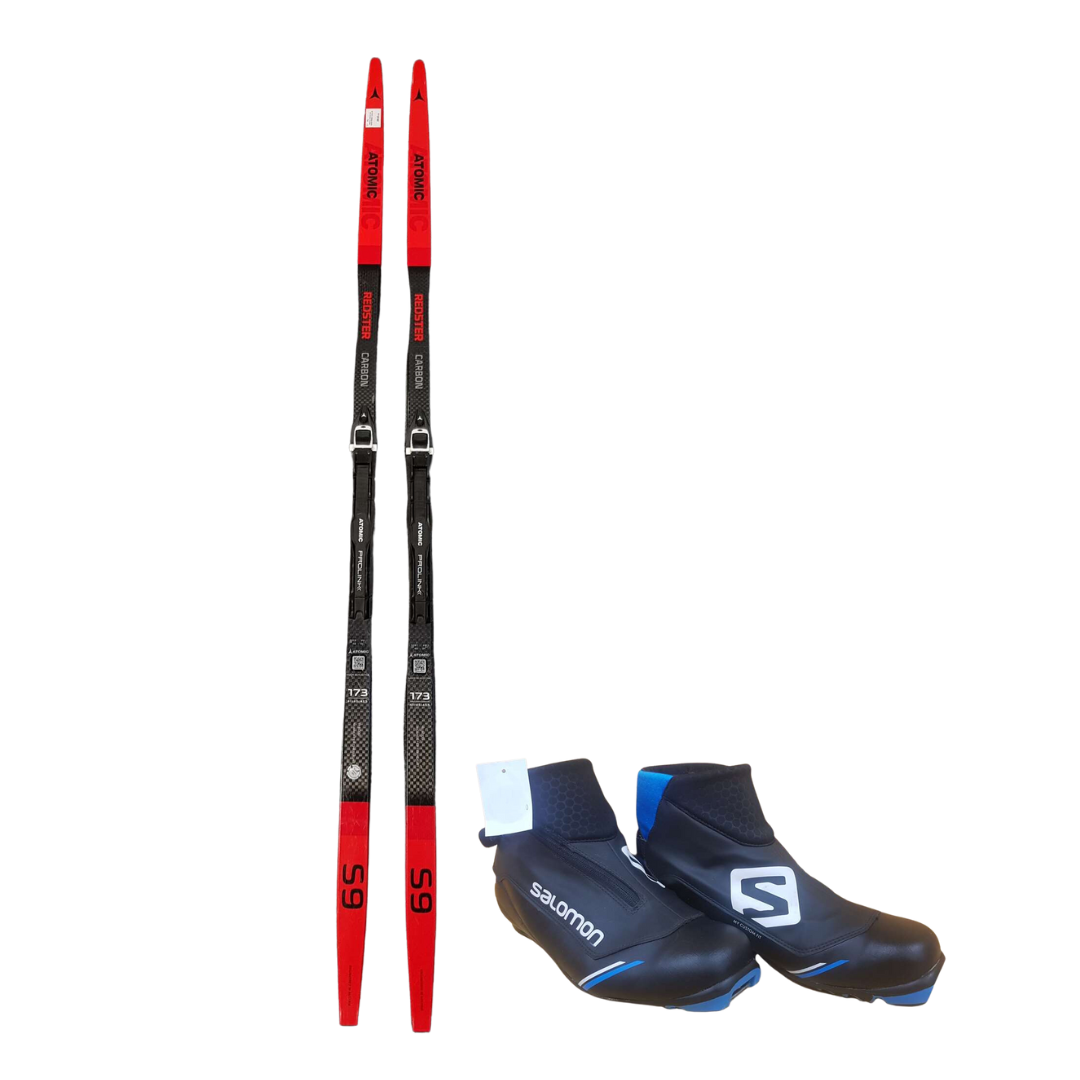 Skis de fond Atomic Redster Carbon S9 + chaussures Salomon RC9 - Fixations NNN